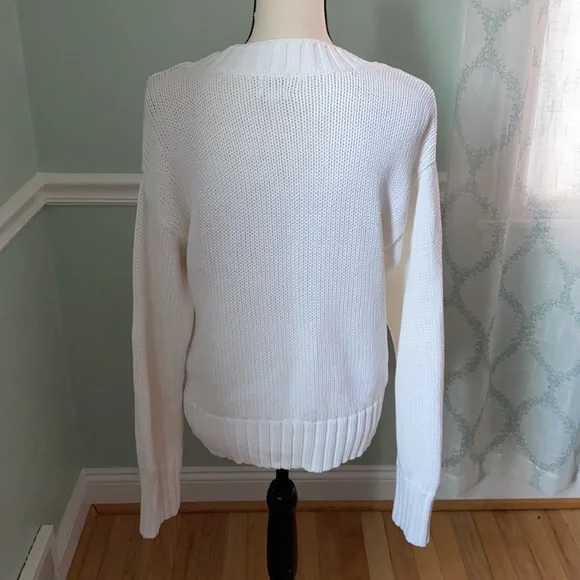 Vintage Chico’s white knit cardigan sweater Size 1 (size Medium/8) - Picture 6 of 12